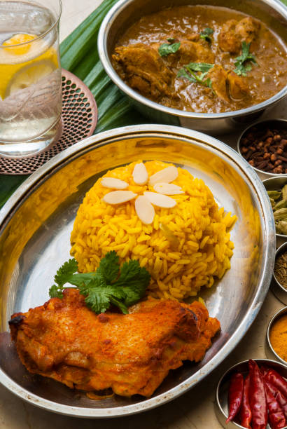 istock Tandoori chicken and chicken curry 1131955565