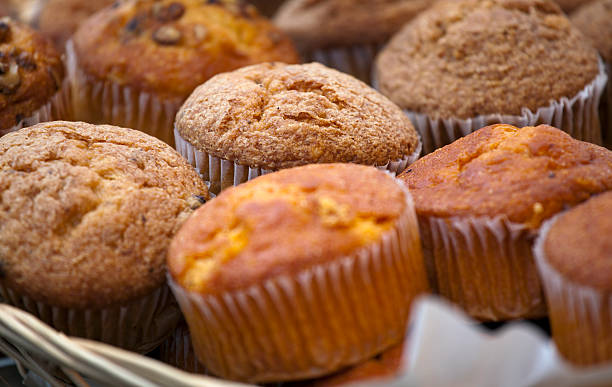 istock Fresh baked muffins on the market 113196399