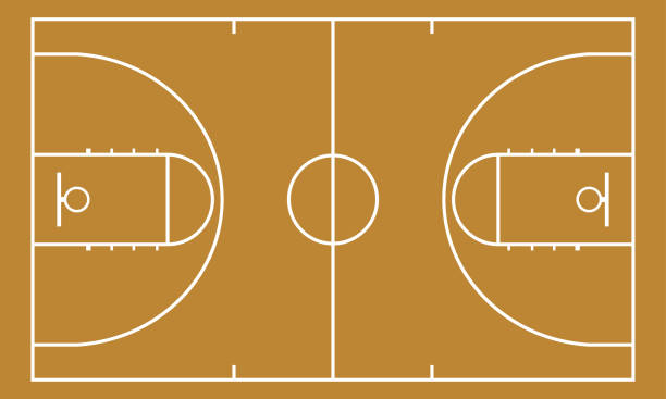 Basketball court. Background for sport strategy. Realistic vector illustration. Basketball court. Background for sport strategy. Realistic vector illustration. track and field stadium stock illustrations