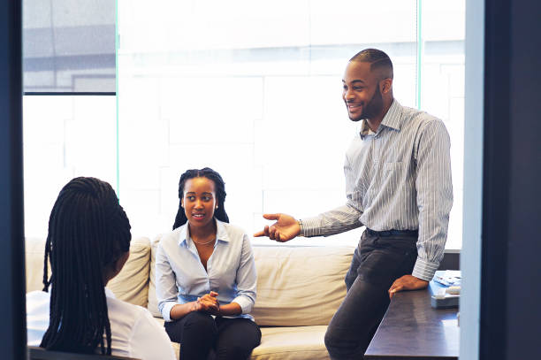 istock Colleagues discussing in an office 1131967939