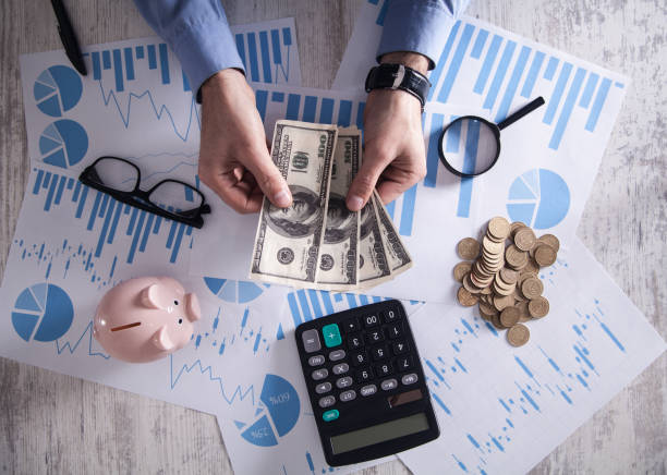 istock Man counting money. Business concept 1131972263