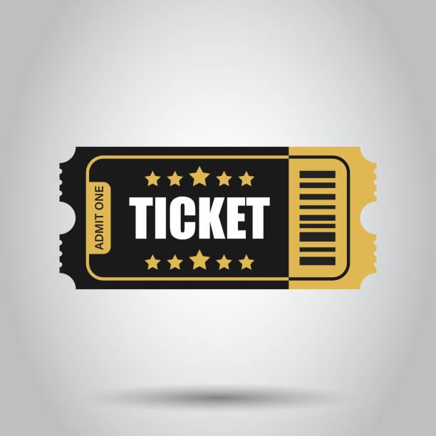 istock Cinema ticket icon in flat style. Admit one coupon entrance vector illustration on white background. Ticket business concept. 1131975402