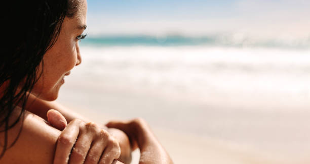 istock Woman admiring the ocean view 1131978253