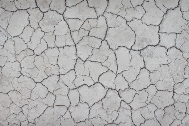 istock Top view cracked patterns of soil ground texture for background , nature drought 1131978742