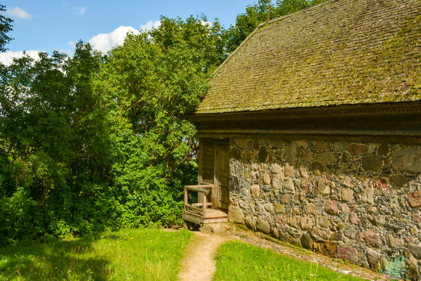 istock Natural stone house under the bright sun 1131978747