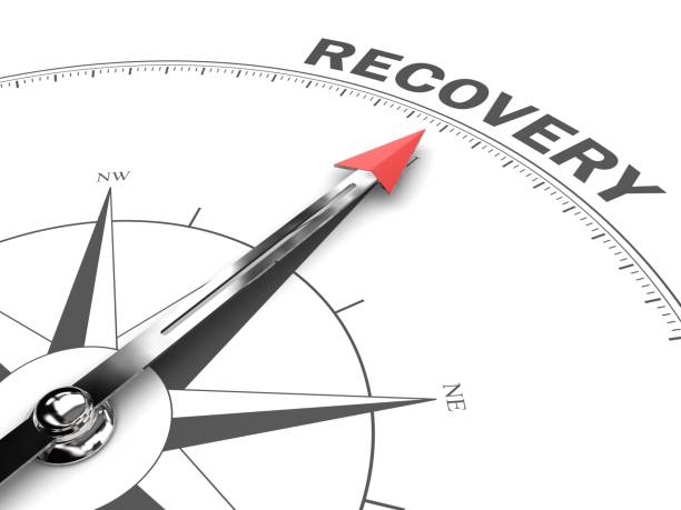 istock Recovery compass business target goal direction 1131982439