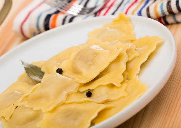 istock Plate of freshly boiled ravioli 1131983009