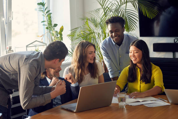 istock Consultations with mentor. Brainstorm in startup company 1131984216