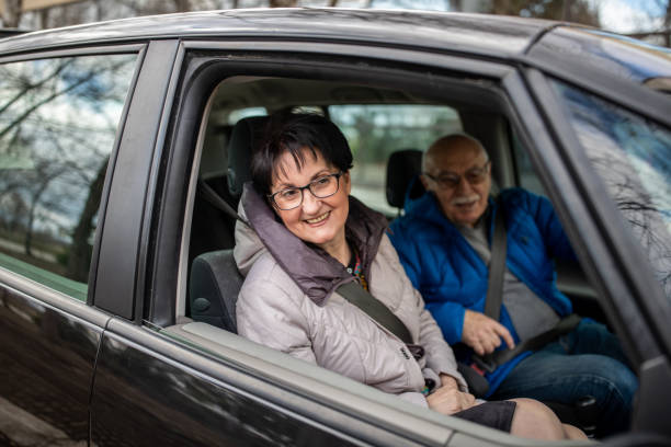 istock Senior couple on the road trip 1131984797