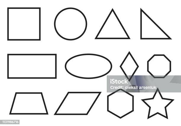 Forme Rudimentaire Formes De Géométrie Simples Définies Icônes De Primitives Géométriques ...