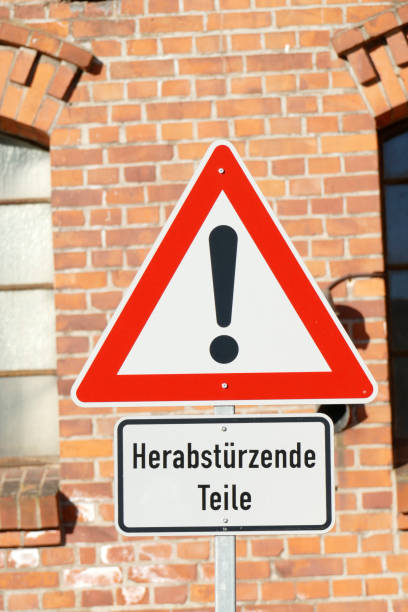 istock Traffic sign danger site, crashing parts 1131987320