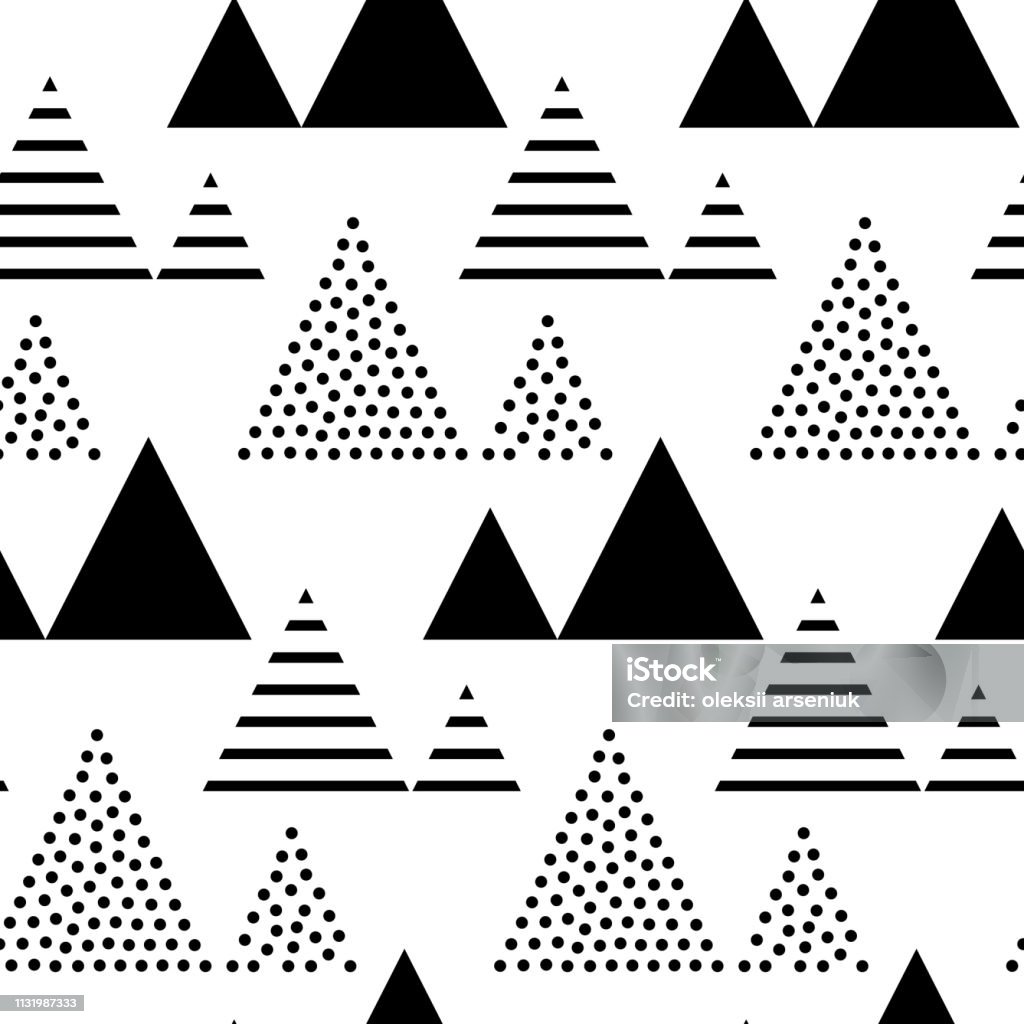 Triangles And Pyramids Seamless Pattern Abstract Geometric Repeat Stock ...