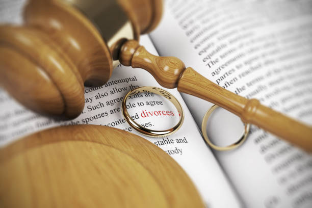 istock Gavel Wedding Ring And Book Law Concept 1131987614