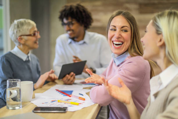 istock Multi-ethnic group of colleagues at meeting 1131989377