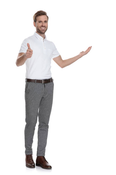 istock smiling man presenting and making the ok sig 1131989419