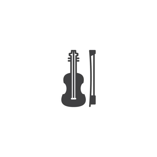 Viola music instrument icon vector Viola music instrument icon vector violino stock illustrations