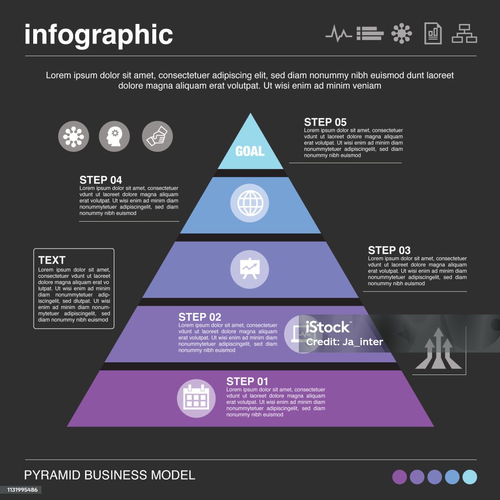 Pyramide Busines Model Pyramid Business Stock Illustration - Download Image Now - Pyramid ...