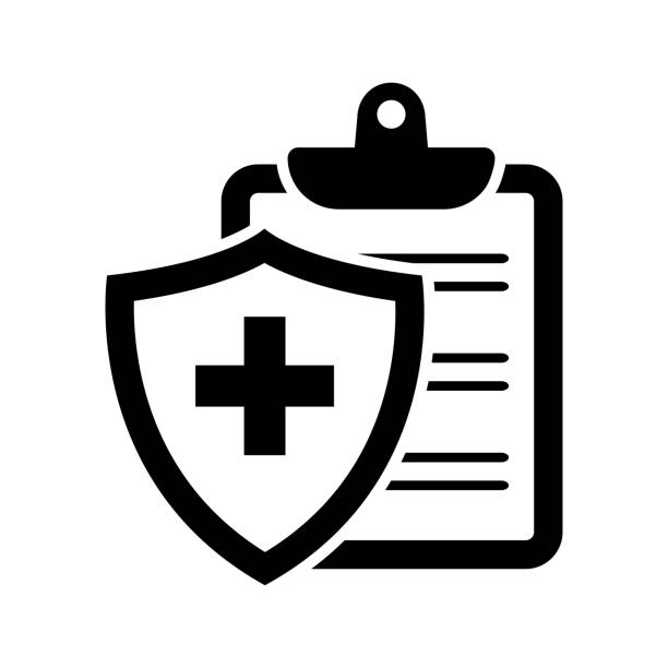 illustrations, cliparts, dessins animés et icônes de icône d'assurance médicale. illustration vectorielle - assurance maladie