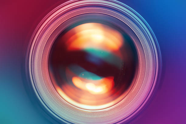 istock Photo lens on multicolored background 1131998446