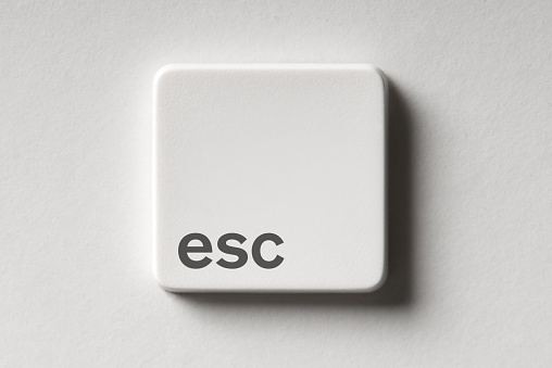 Tecla ESC botón blanco photo