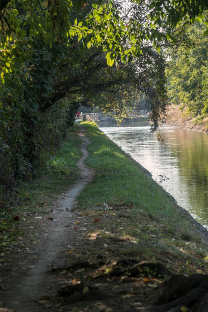 Milan (Italy): path along Villoresi canal