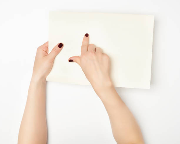 istock Woman hands on white background. 1132007846