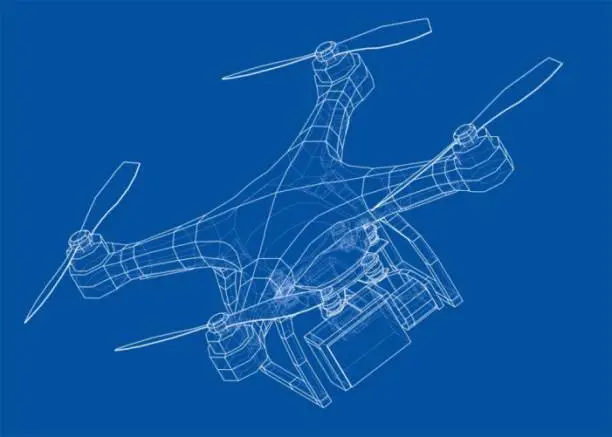 Vector illustration of Drone concept. Vector