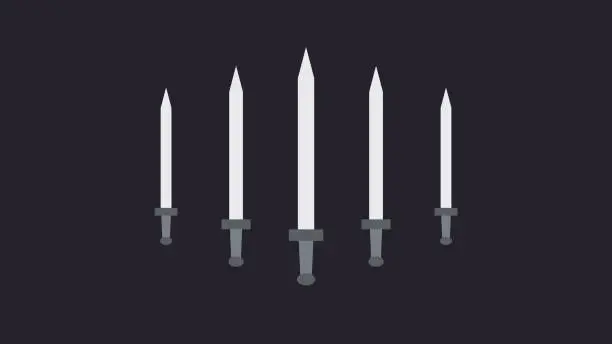 Vector illustration of Sword ancient weapon design Icon