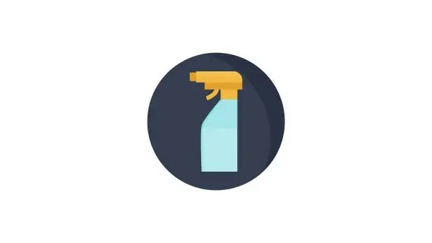 Vector illustration of Spray Bottle flat Icon