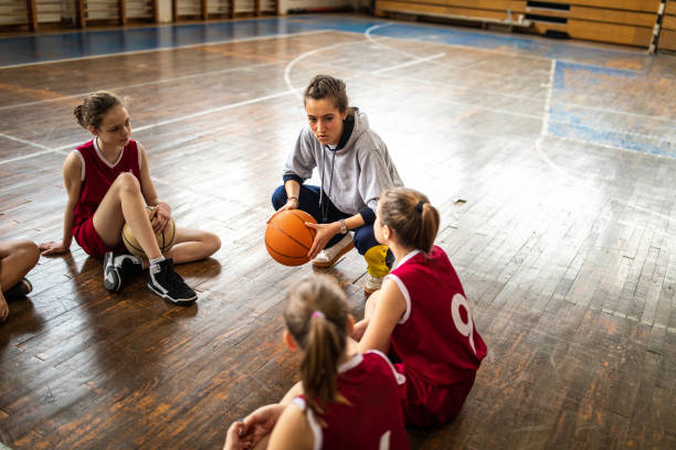 istock Time out is time for players and coach 1132012250