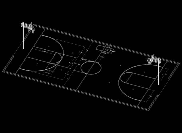 istock basketball court Architect Blueprint 1132019718
