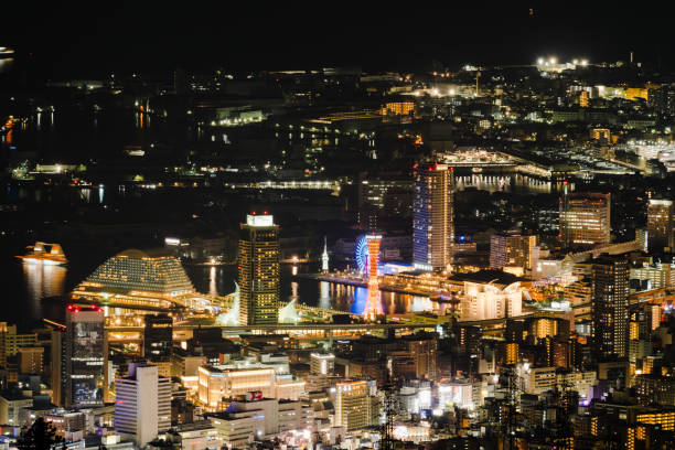 istock Kobe night view from KIKUSEIDAI, north KOBE, look toward KOBE port. 1132022980