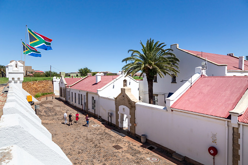 Johannesburg, South Africa, 17th February - 2019: Exterior view of old prison fort in city centre