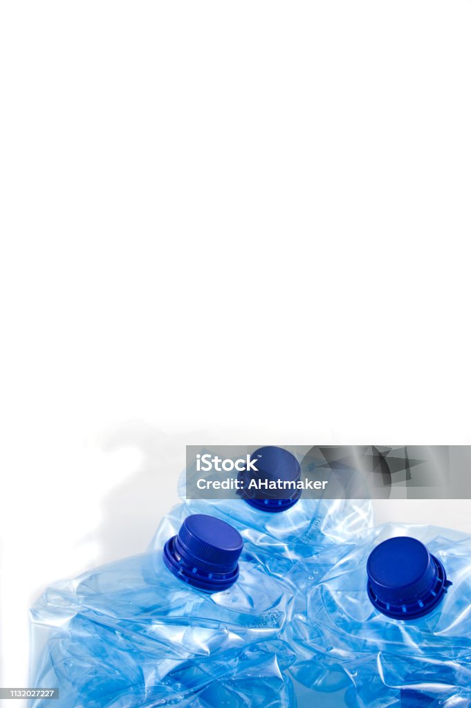 Squashed Container Plastic Five Litre Water Bottle Squashed Isolated Stock Photo ...