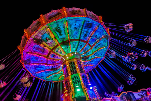 Free Stock Photo of Chain Swing ride at amusement park | Download Free ...