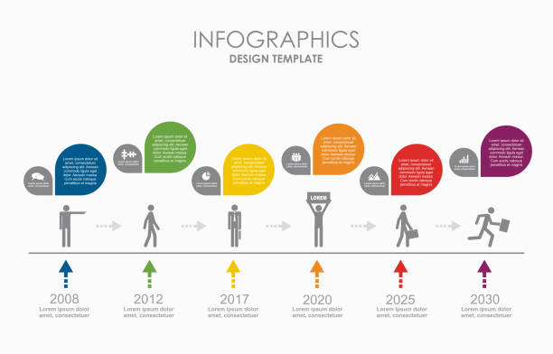 Infographic design template with place for your data. Vector illustration. Infographic design template with place for your text. Vector illustration. presentation speech borders stock illustrations
