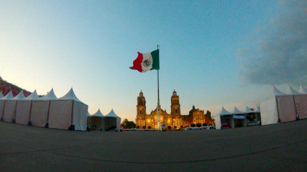 Panoramic view of Zocalo and Cathedral