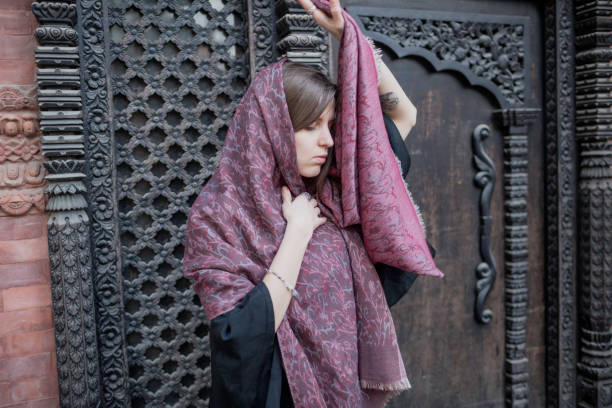 istock Young woman in scarf 1132033843