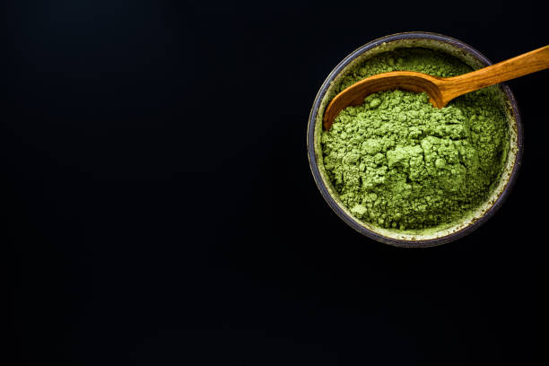 istock Matcha green tea finely ground powder 1132034600