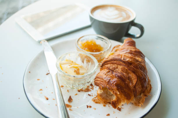 istock Flat lay of fresh french breakfast. 1132035619