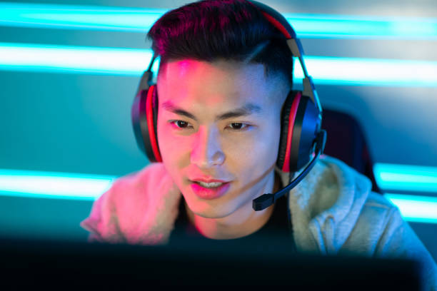 istock cybersport gamer have live stream 1132039111