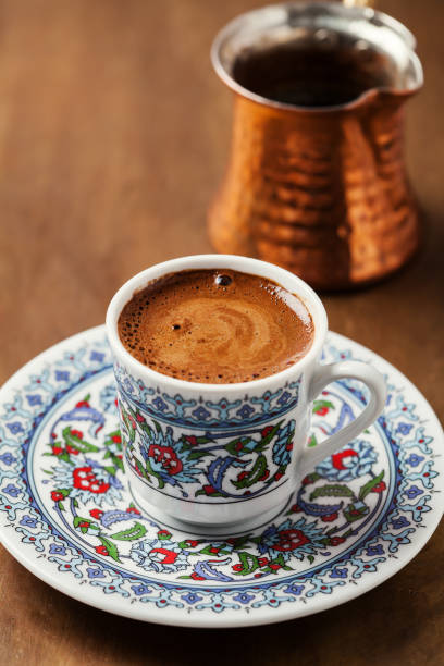 istock Black coffee in traditional Turkish cup 1132041864