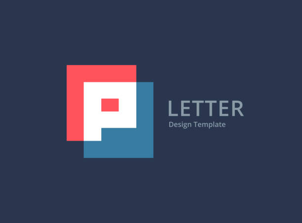 illustrations, cliparts, dessins animés et icônes de graphisme de logo de lettre p - letter p