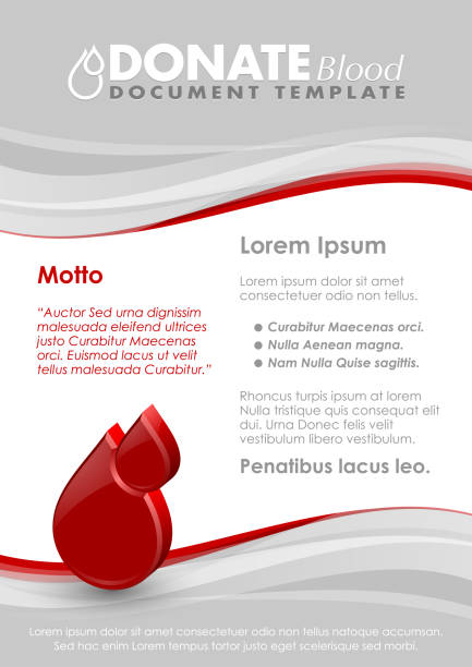 Donate blood document template Donate blood document template with three dimensional glossy blood drop icon blood wallpaper stock illustrations