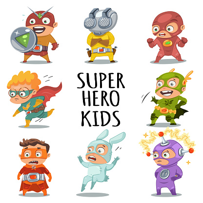 Ilustración de Lindos Niños De Superhéroes En Disfraces Coloridos Vector Personajes De Dibujos Animados Conjunto Aislado Sobre Fondo Blanco y más Vectores Libres de Derechos de Superhéroe - iStock Ilustración de Lindos Niños De Superhéroes En Disfraces Coloridos Vector Personajes De Dibujos Animados Conjunto Aislado Sobre Fondo Blanco y más Vectores Libres de Derechos de Superhéroe - iStock