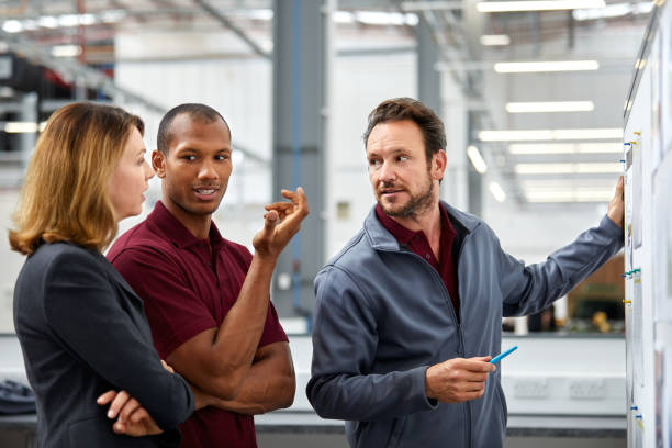 istock Engineers and supervisor having meeting in office 1132045007