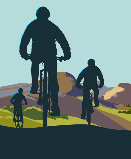 illustrations, cliparts, dessins animés et icônes de vtt - bicycle silhouette design element mountain bike