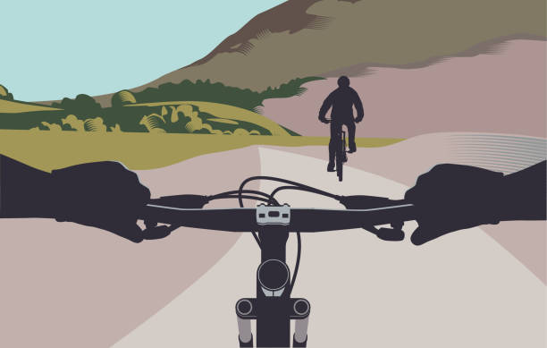 산악 자전거 - cycling bicycle bicycle gear triathlon stock illustrations