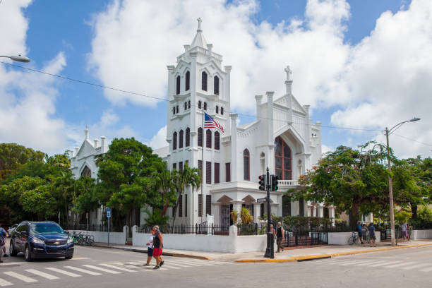 Key West, FL, United States - October 6, 2016: St. Paul's Episcopal Church in Key West.