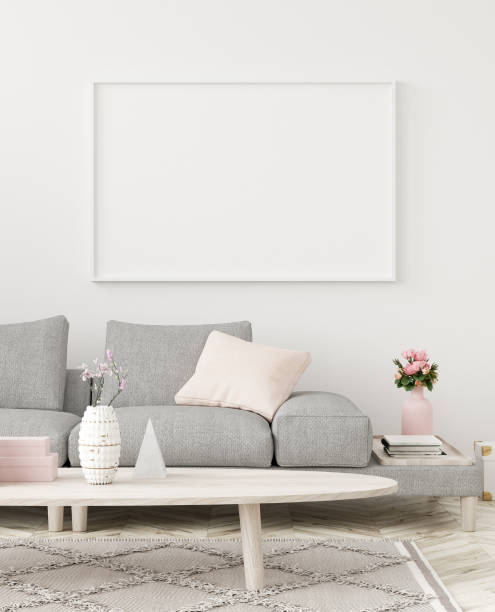 istock Mock-up frame in interior background,Scandinavian style 1132047688